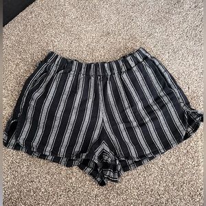 Brandy Melville Striped Black Shorts